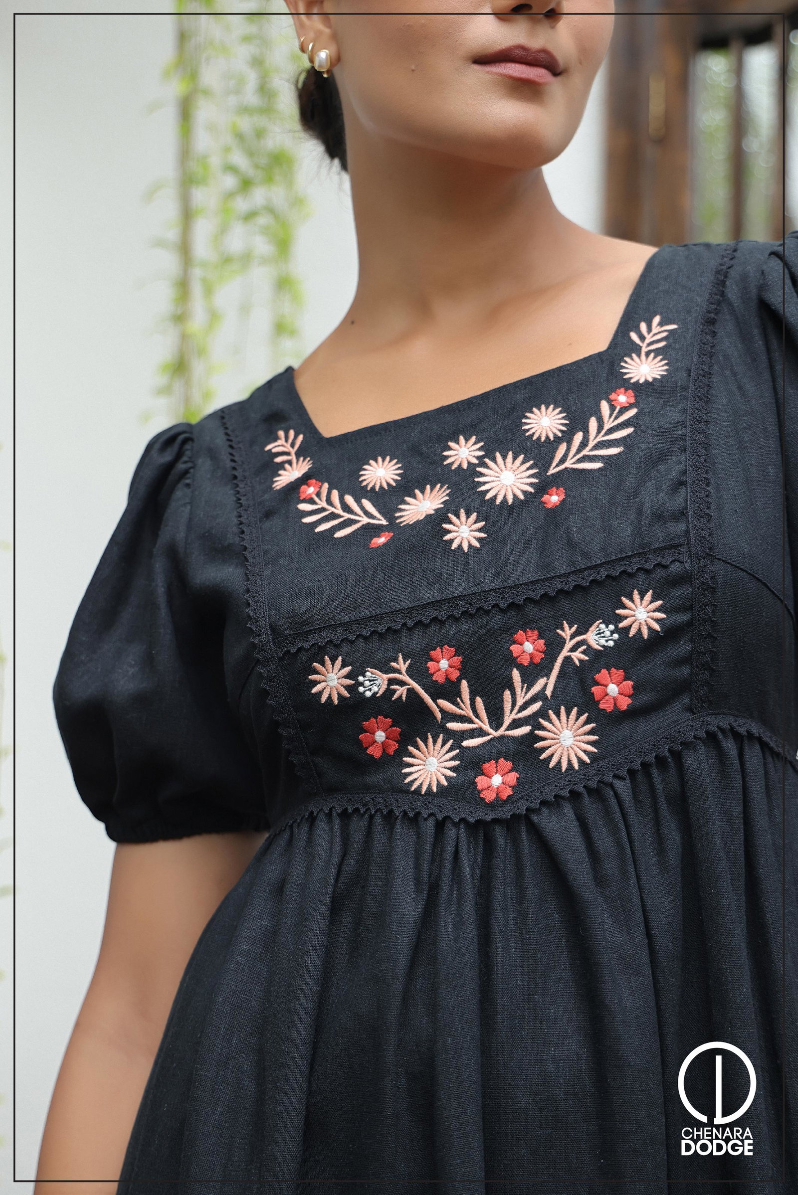 Noha Hand-Embroidered Midi Dress